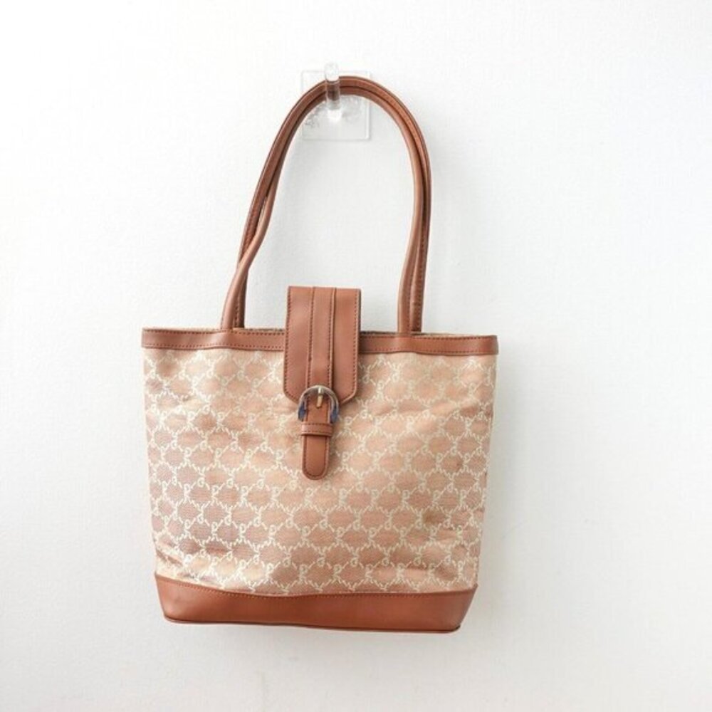 Roberta Di Camerino Bucket Bag Brown Italian Leather Shoulder Tote Purse ITALY‎